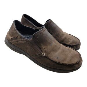 Crocs Shoes Men 11 Triple Comfort Santa Cruz Convertible Leather Slip on Loafer